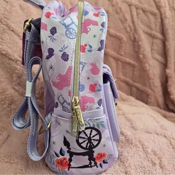 Disney Sleeping Beauty 11 Inch Vegan Leather Mini Backpack - Picture 6 of 6